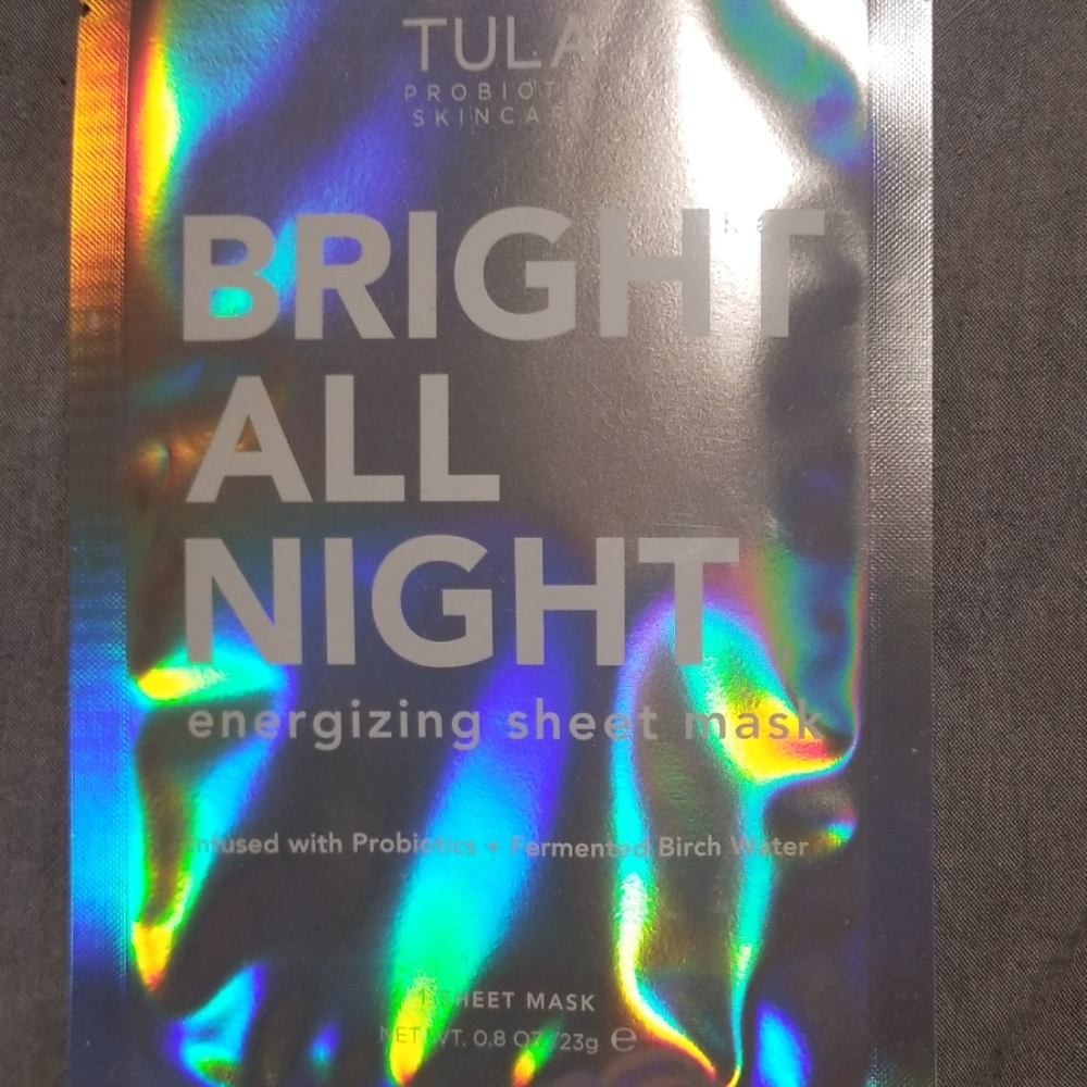 TULA BRIGHT ALL NIGHT energizing sheet mask